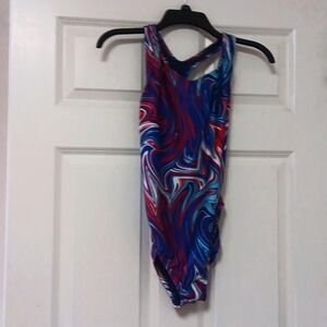 Dolfin Swimwear Athletic One Piece Swimsuit Racerback Straps and Keyhole Back XL